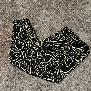 Le Lis Black and Cream Patterned Trousers